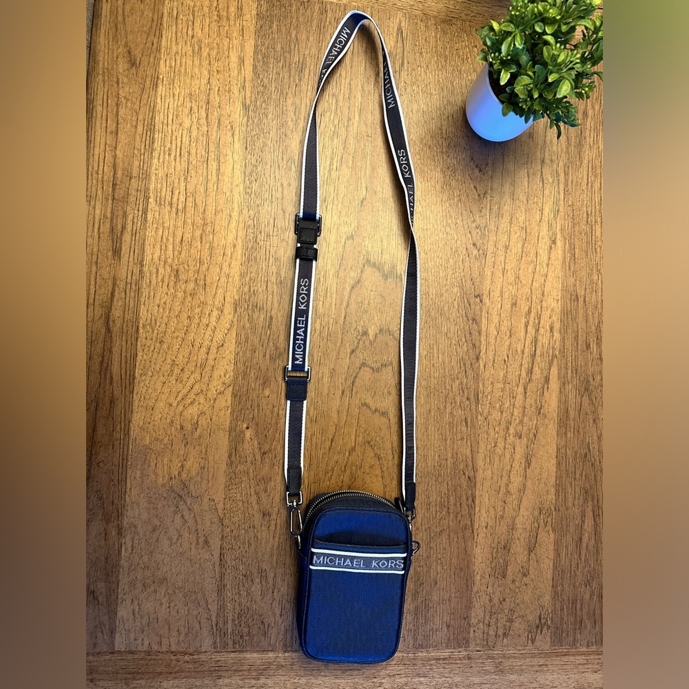 Michael Kors Blue Mini Crossbody w/ care instructions